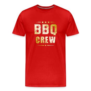 Bbq Crew - Männer Premium Bio T-Shirt - Rot - Vorne - Damien (186cm)