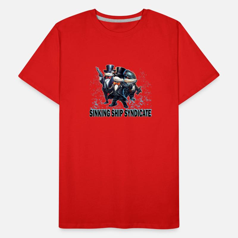 Funny Orca Sinking Ship Syndicate - Orcas Making Männer Premium Bio T-Shirt