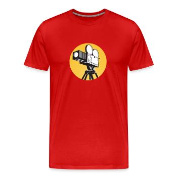 Vintage Film Clapper Director Musical Actor - Männer Premium Bio T-Shirt - Rot - Vorne - Damien (186cm)