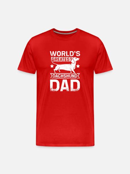 World's greatest dachshund dad - Men's Premium Organic T-Shirt - red