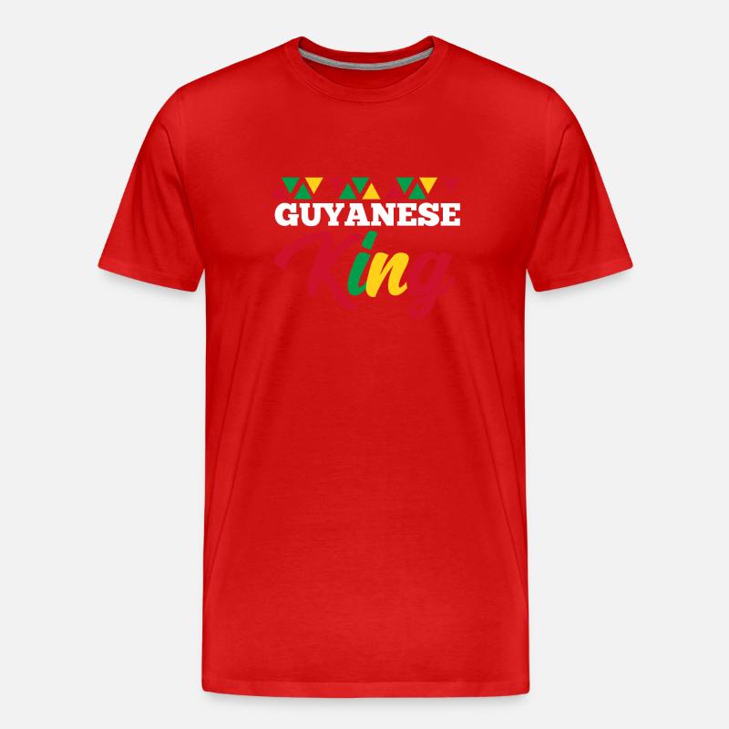 Guyana - Männer Premium Bio T-Shirt - Rot