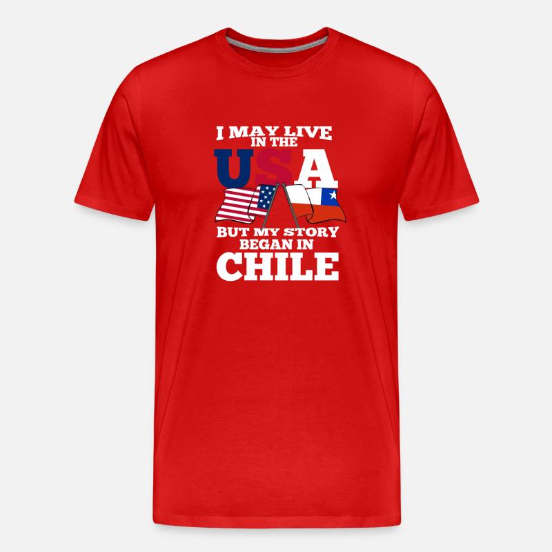 Chile - Männer Premium Bio T-Shirt - Rot