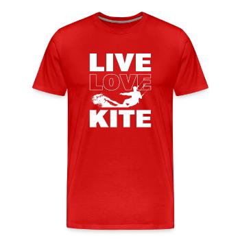 Kitesurfing Kite Flyer - Männer Premium Bio T-Shirt - Rot - Vorne - Damien (186cm)