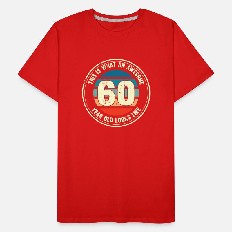 60. Geburtstag so sieht man mit 60 Retro Geschenk Männer Premium Bio T-Shirt