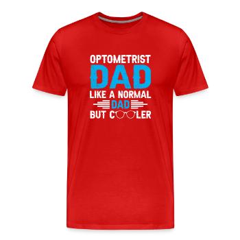 Opticien Gift Optometry - T-shirt bio Premium Homme - rouge - Devant - Damien (186cm)