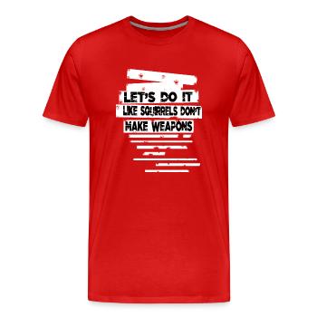 pride gift present flower power awesome gift idea - Men's Premium Organic T-Shirt - red - Front - Damien (186cm)