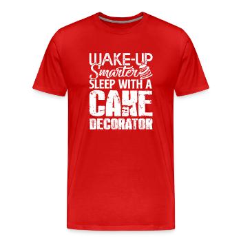 Cake Decorator Sleep With A Cake Decorator - Men's Premium Organic T-Shirt - red - Front - Damien (186cm)