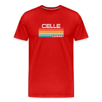 Cellerin Celler Celle - Men's Premium Organic T-Shirt - red - Front - Damien (186cm)