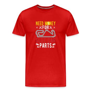 Besoin d’argent pour Slot Car Parts Slot Car Gift Idea - T-shirt bio Premium Homme - rouge - Devant - Damien (186cm)