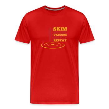 Entretien de piscine et nettoyeur de piscine - T-shirt bio Premium Homme - rouge - Devant - Damien (186cm)