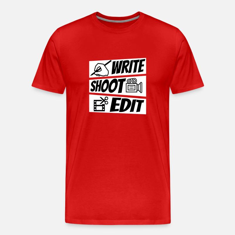 Write Shoot Edit Repeat - Men's Premium Organic T-Shirt - red