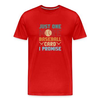 Baseball Card Collector Baseball Card - T-shirt bio Premium Homme - rouge - Devant - Damien (186cm)
