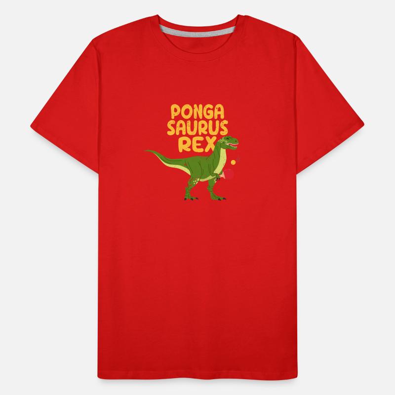 Pongasaurus Rex Ping Pong Master Lustiger Tisch Männer Premium Bio T-Shirt