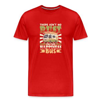 Hippie Lifestyle Fleur Power Free Spirit Harmony - T-shirt bio Premium Homme - rouge - Devant - Damien (186cm)