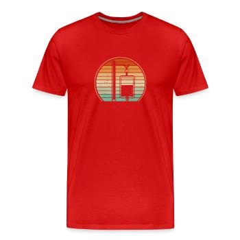 Blutbeutel Retro - Männer Premium Bio T-Shirt - Rot - Vorne - Damien (186cm)