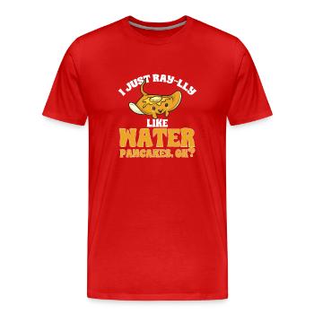 Raies pastenagues, raies manta, raies océaniques, raies - T-shirt bio Premium Homme - rouge - Devant - Damien (186cm)