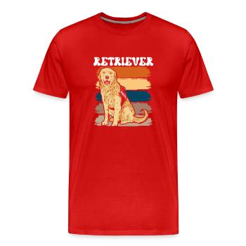 Retriever Diensthund Sprüche Retrievers Haustier - Männer Premium Bio T-Shirt - Rot - Vorne - Damien (186cm)