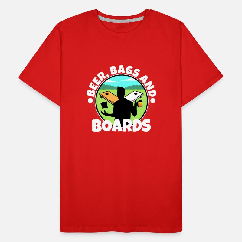 Cornhole - Sacs et planches à bière T-shirt bio Premium Homme