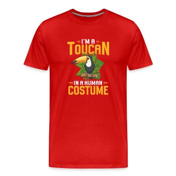 Tukan Vogel Regenwald - Männer Premium Bio T-Shirt - Rot - Vorne - Damien (186cm)