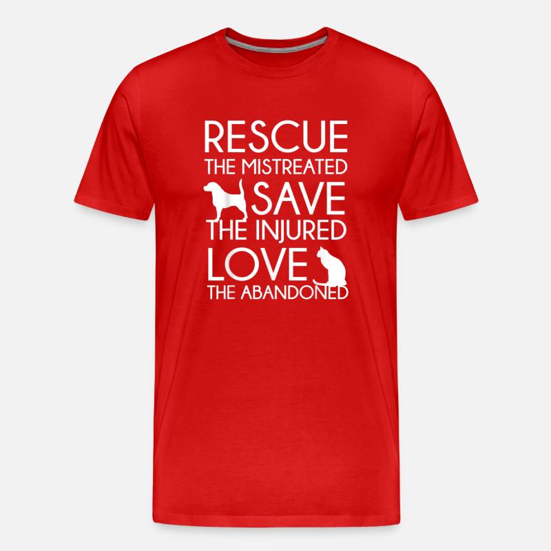 Tierrettung - Männer Premium Bio T-Shirt - Rot