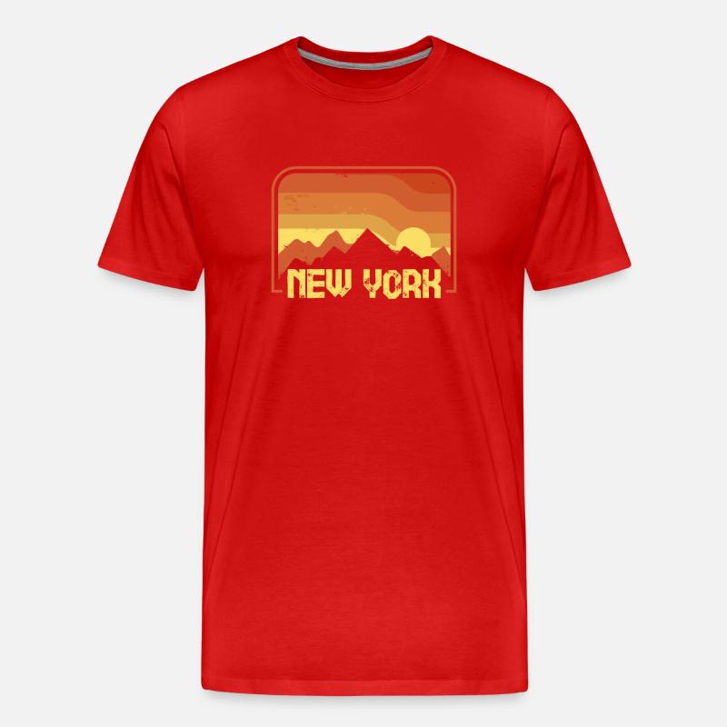 New York - Männer Premium Bio T-Shirt - Rot