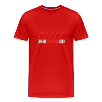 Don d’analyste de l’escouade de collecte d’éléments de preuve en laboratoire criminel - T-shirt bio Premium Homme - rouge - Devant - Damien (186cm)