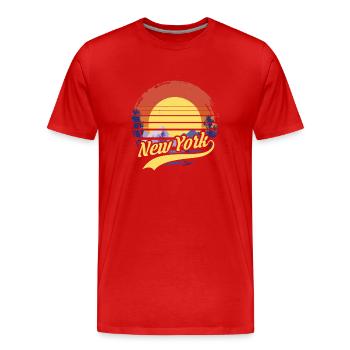 New York - T-shirt bio Premium Homme - rouge - Devant - Damien (186cm)