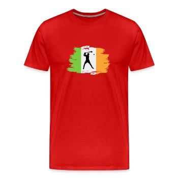 Irish Dublin Hurling - Männer Premium Bio T-Shirt - Rot - Vorne - Damien (186cm)