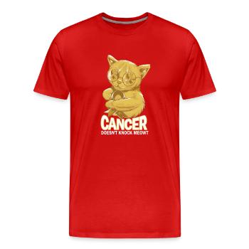 Cancer doesn't knock me out Childhood - Men's Premium Organic T-Shirt - red - Front - Damien (186cm)