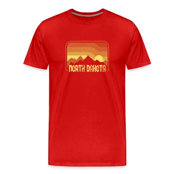North Dakota - Men's Premium Organic T-Shirt - red - Front - Damien (186cm)