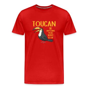 Tukan Vogel Regenwald - Männer Premium Bio T-Shirt - Rot - Vorne - Damien (186cm)