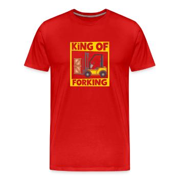 Forklift Driver Warehouse Forklift - Men's Premium Organic T-Shirt - red - Front - Damien (186cm)