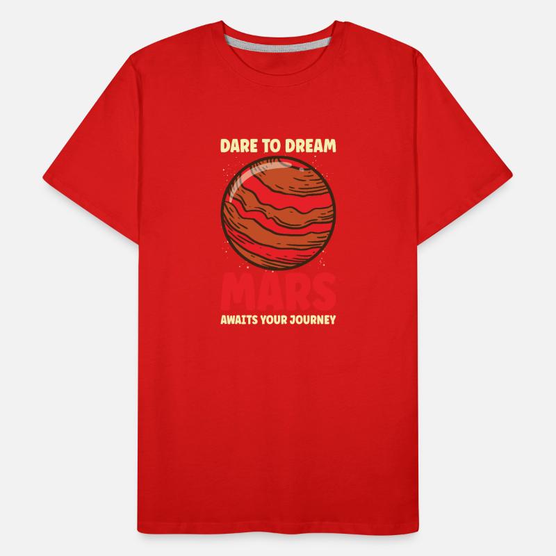 Mars Explore Astronaut Astronomy Solar System Männer Premium Bio T-Shirt