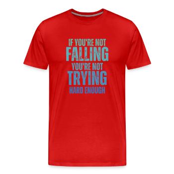 Wing Foil Wingsurfing Foil Wing - Men's Premium Organic T-Shirt - red - Front - Damien (186cm)
