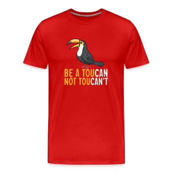 Tukan Vogel Regenwald - Männer Premium Bio T-Shirt - Rot - Vorne - Damien (186cm)