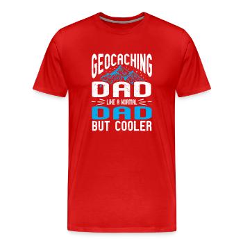 Geocaching Gift Geocacher Geocache - Men's Premium Organic T-Shirt - red - Front - Damien (186cm)