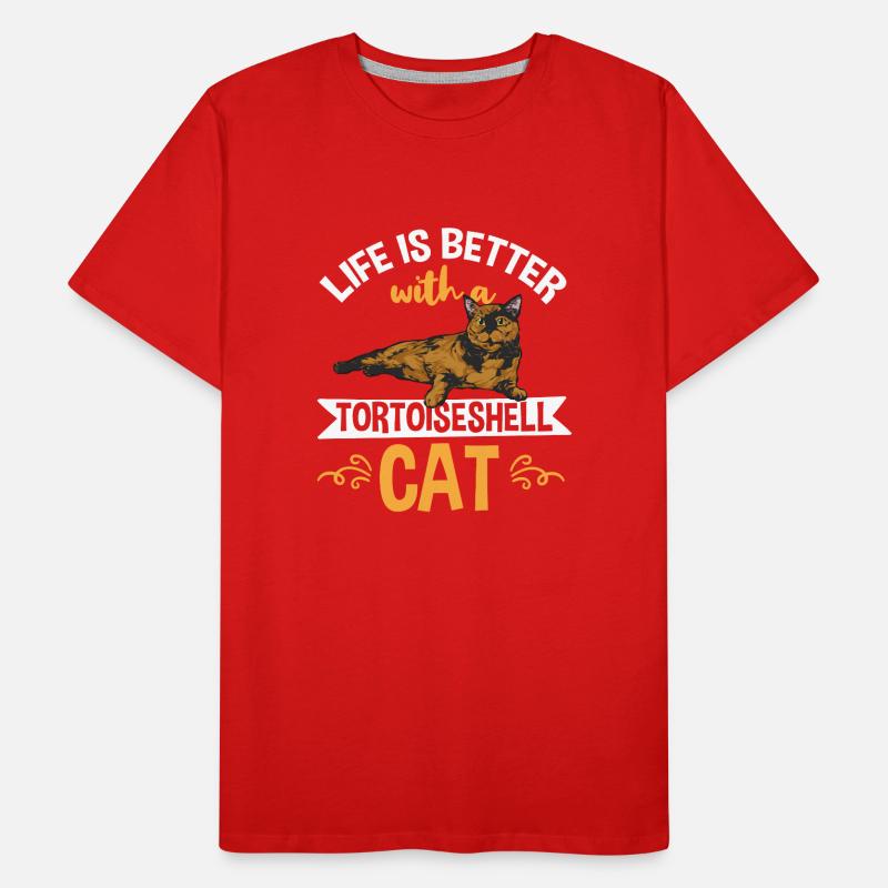 Tortoise Shell Cat Tortoiseshell Cat Tortie Men's Premium Organic T-Shirt