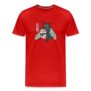 Mothman Kawaii Strawberry Milk Shake Carton - Men's Premium Organic T-Shirt - red - Front - Damien (186cm)