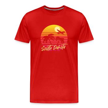 South Dakota - Men's Premium Organic T-Shirt - red - Front - Damien (186cm)