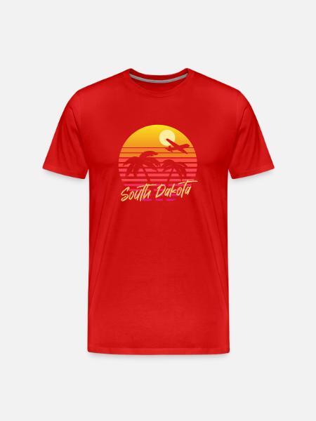 South Dakota - Men's Premium Organic T-Shirt - red