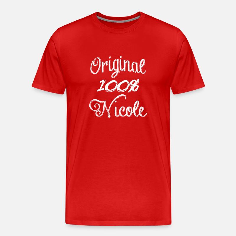 Original 100% Nicole - Männer Premium Bio T-Shirt - Rot