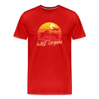 West Virginia - Men's Premium Organic T-Shirt - red - Front - Damien (186cm)