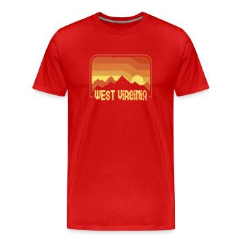 West Virginia - Men's Premium Organic T-Shirt - red - Front - Damien (186cm)