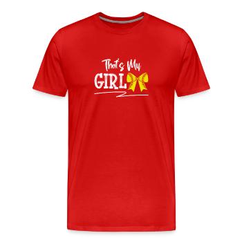 Baseball Softball Mama - Männer Premium Bio T-Shirt - Rot - Vorne - Damien (186cm)