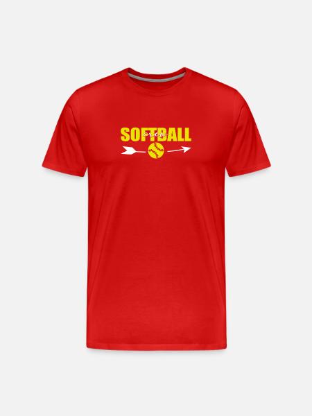 Baseball Softball Mom - Men's Premium Organic T-Shirt - red