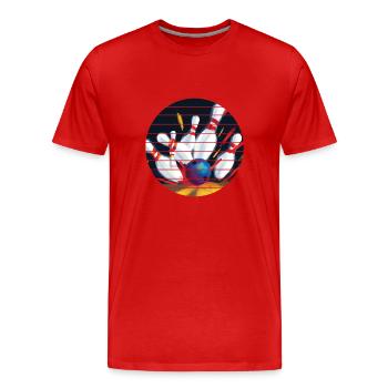 Bowler Skittles Club Bowling Skittles Bowling Club - T-shirt bio Premium Homme - rouge - Devant - Damien (186cm)