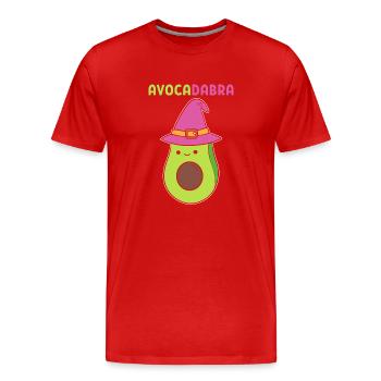 Avocadabra Zauberer - Männer Premium Bio T-Shirt - Rot - Vorne - Damien (186cm)