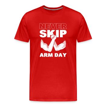 Funny Arm Wrestling Professional Wrestler - Men's Premium Organic T-Shirt - red - Front - Damien (186cm)