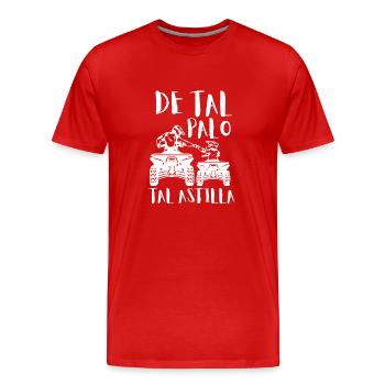 Tel Père Tel Fils Quad Antenne Cubique Moto - Männer Premium Bio T-Shirt - Rot - Vorne - Damien (186cm)