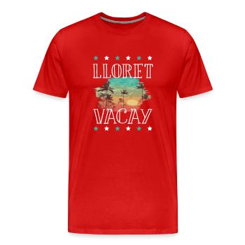 Lloret De Mar Holidays - Men's Premium Organic T-Shirt - red - Front - Damien (186cm)